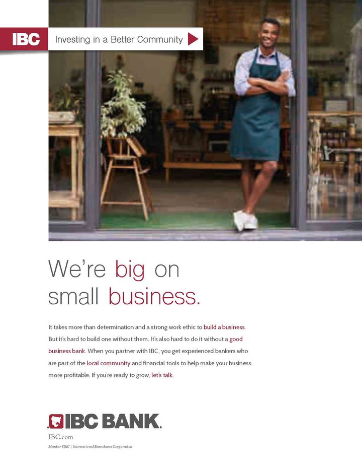 IBC Bank magazine ad: We’re big on small business